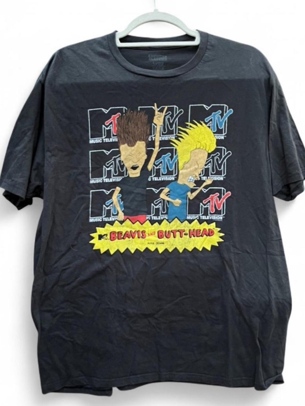 MTV Beavis & Butt-Head Graphic Tee - Black, Yellow, Blue, Red